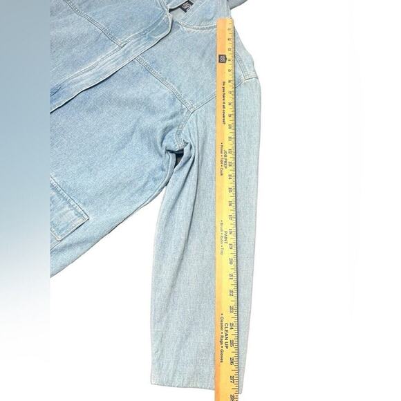 BlassSport Denim Hoodie Jacket – Women’s Size L – Zip-Up Jean Hooded Jacket - Picture 10 of 11